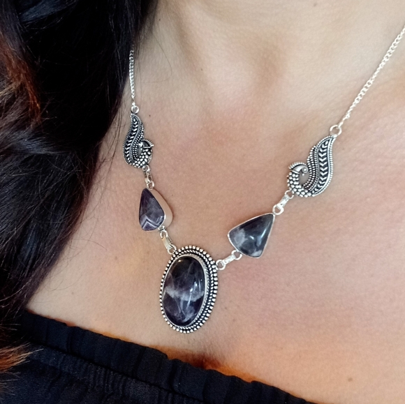 Gift for customer - Genuine Amethyst 925 Necklace - Picture 2 of 3